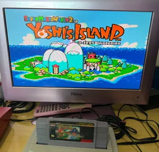 Jogo Super Mario World 2 Yoshi's Island Fita Snes Cartucho Original