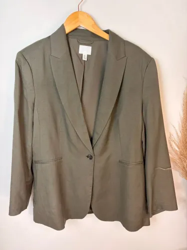 Blazer verde oliva h&m g