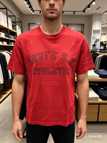 Camiseta Levis masculina vermelho M usado
