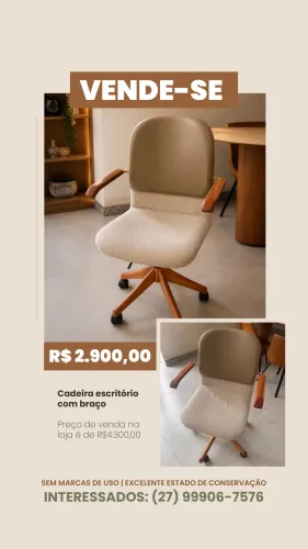 Cadeira giratória para escritório 