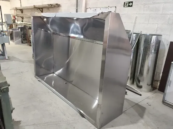 Coifa inox central 3,00x1,40x0,50m profissional 