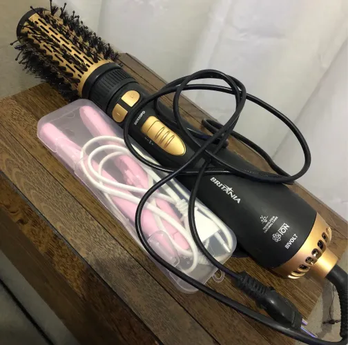 Escova secadora e mini prancha combo