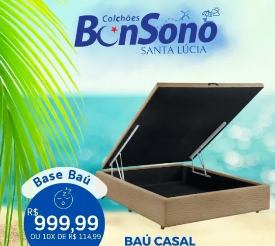 Base baú casal pronta entrega marca bonsono 