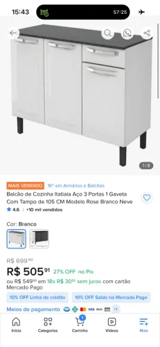Balcão cozinha armário