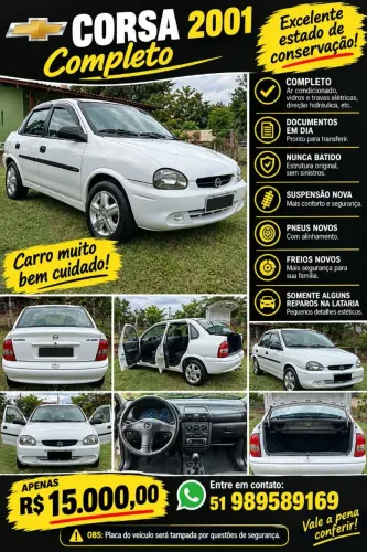 Chevrolet Corsa Sedan Super/ Classic 1.6 MPFI 8V 4 2001