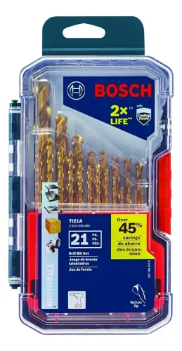 Bosch Conjunto De Brocas De Titânio Ti21a (21 Peças)