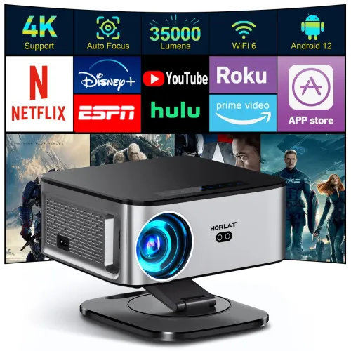 Projetor Full HD 1080p nativo 35000 lúmens(1600 ANSI) Horlat T9N ( modelo atualizado)
