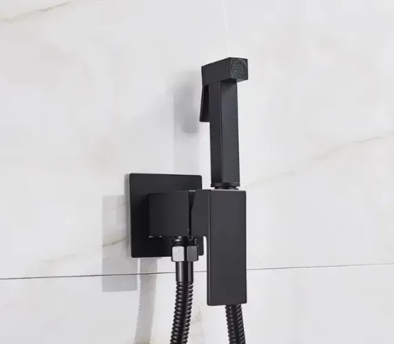 Misturador de kit de chuveiro higiênico de latão quente e frio