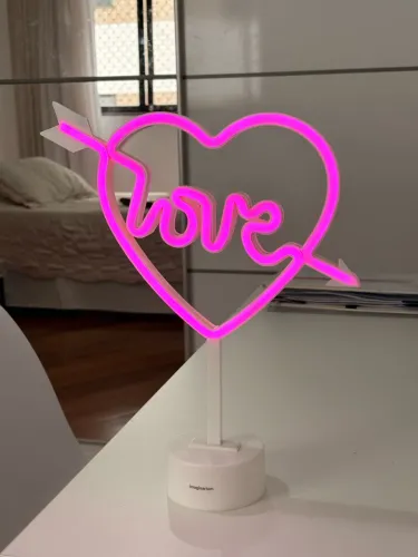 Luminária LED Neon Coração Love - Imaginarium