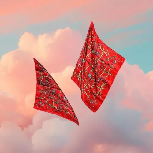 Bandana estampada cor vermelha 