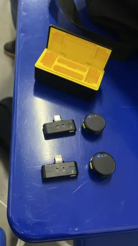 ? Microfone Sem Fio Profissional 100m | Duplo | Case Carregador | Redução de Ruído