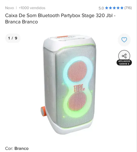 Caixa jbl party box 320 seminovo