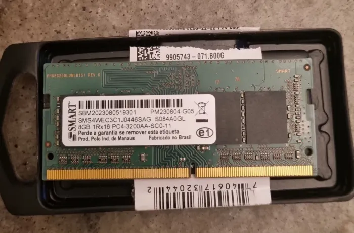 Memória Notebook DDR4 8gb 3200Ghz