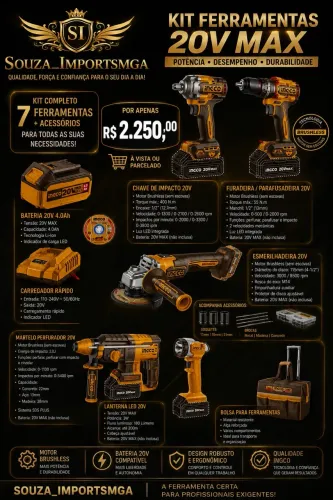 Kit de ferramentas INGCO completinho!