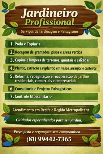 Jardineiro Profissional - Jardinagem e Paisagismo
