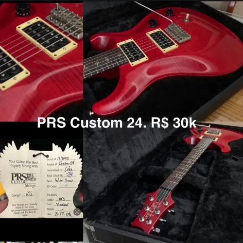 PRS Custom 24 - 2008 - Core USA - Wide Thin - Cherry Red