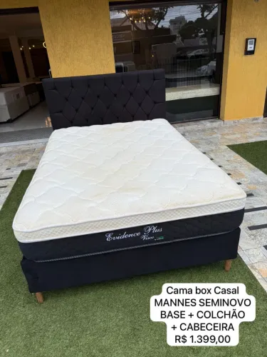 Colchão de Casal + BASE BOX + CABECEIRA - Entrego! 