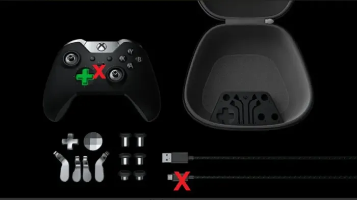 Estojo do Controle X Box One Elite com todas as peças e caixa (SEM CONTROLE e CABO)