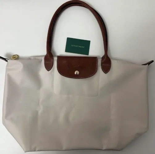 Bolsa longchamp Bege de ombro - Tamanho G 