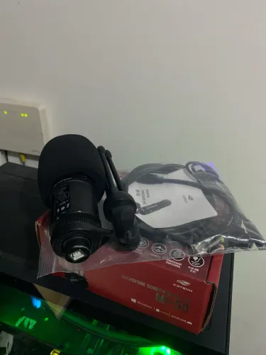 Microfone de Mesa Profissional + Tripé Suporte | Excelente Qualidade!