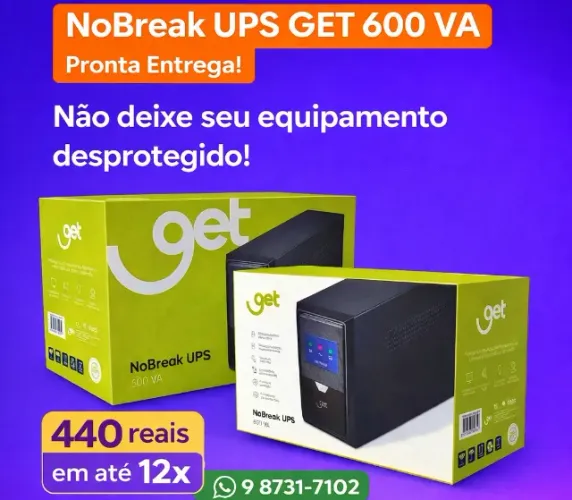 Nobreak (Novo|Garantia) Get 600va Bivolt Automático 6 Tomadas