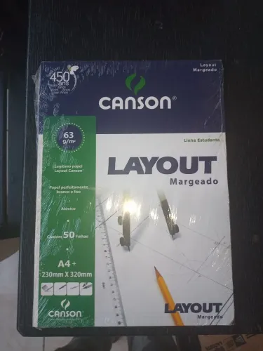 Bloco Papel Layout Margeado Canson