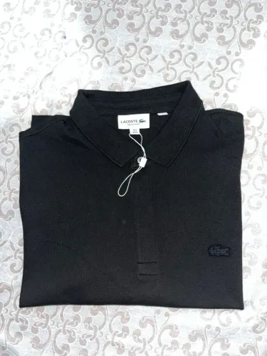 Camisa Polo Lacoste Original Preta Nº 9 / 4XL - Nova com Etiqueta