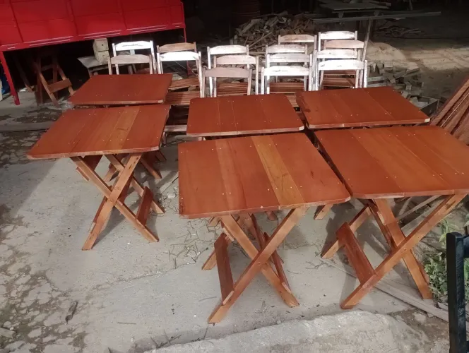 Mesa dobráveis de madeira para bares lanchonete e restaurante 