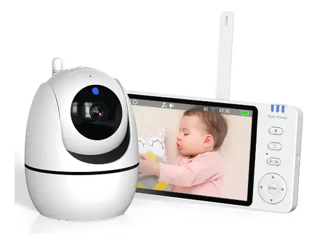Babá Eletrônica Câmera S/fio Visão Noturna 5'' Lcd Tela Grande De Alta Definição Abm501 Mu