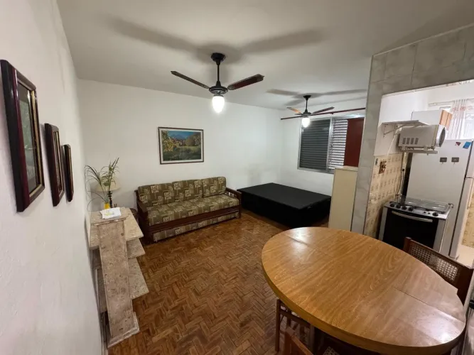 Kitnet com 1 dormitório para alugar, 41 m² por R$ 1.700,01/mês - Canto do Forte - Praia Gr