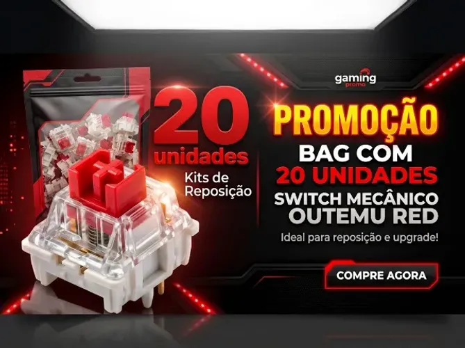 Switch Teclado Mecânico Outemu - Red - Linear - 20 Unidades