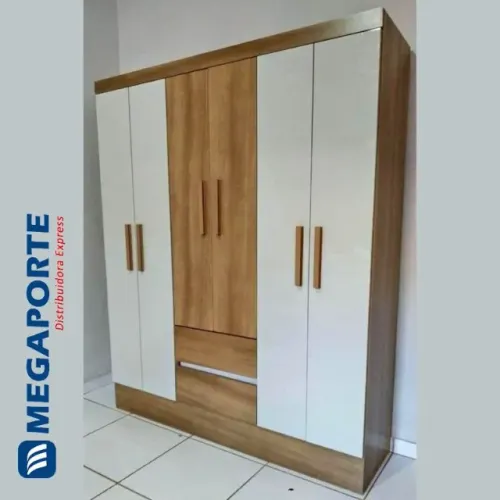 Guarda Roupa Casal 6 Portas com Pés (NOVO) Entrega Grátis! 