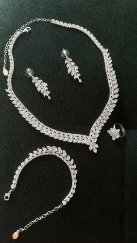 Conjunto de Jóias Zircônia prata