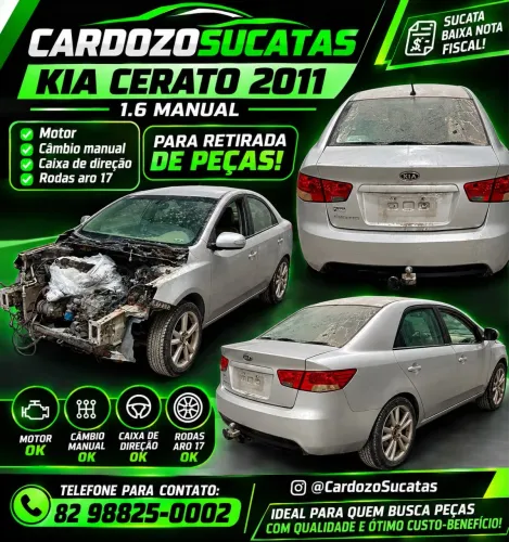 Sucata Kia cerato 2011 manual EX2