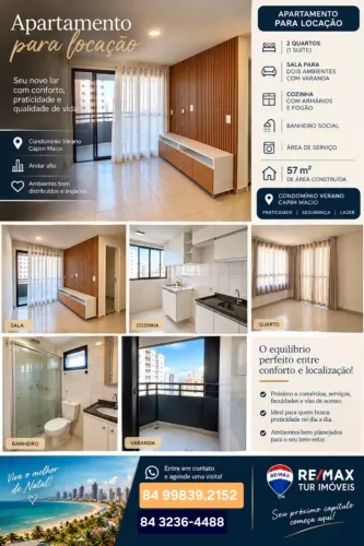 Apartamento para alugar no cod: Verano Capim Macio 