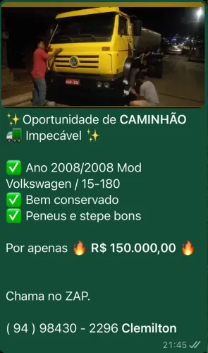Caminhão 15-180 semi novo excelente ?
