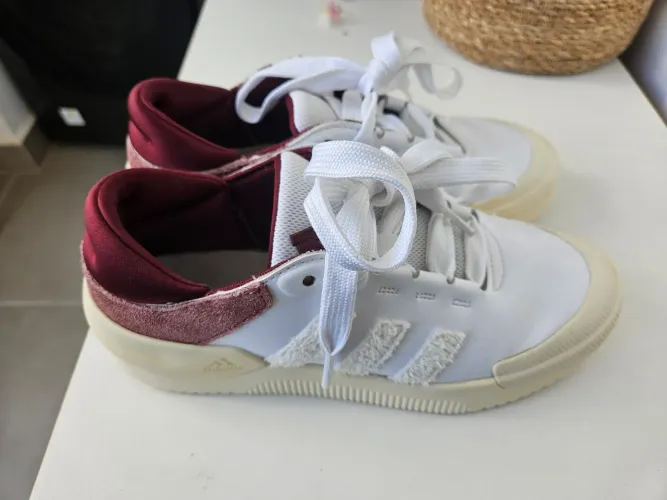 Adidas Court Funk Feminino Branco/Bordô