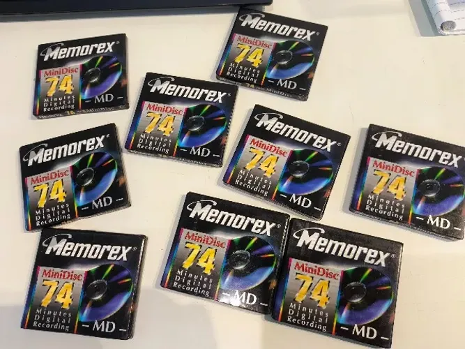MiniDisc Memorex, 74 Minutos Gravação Digital MD - Lacrado. LOTE 10 UNIDADES