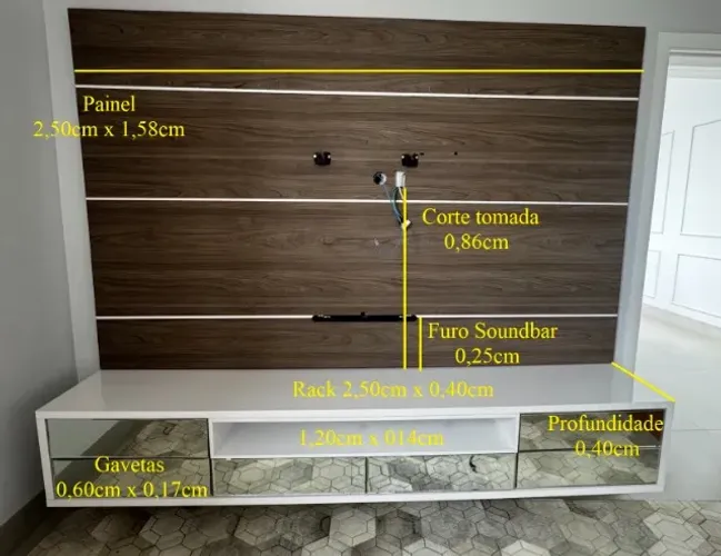 Painel + aparador pra sala de tv