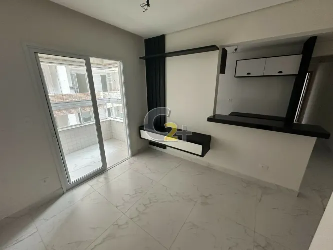 Apartamento a venda na Vila Caiçara, Praia Grande semi mobiliado, 2 quartos 1 suite, 1 vag