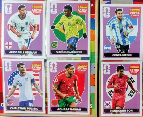 Legends Copa do Mundo FIFA 2026 figurinha Messi Vini Vinicius Bellingham Son Hakimi CR7