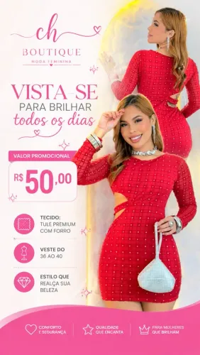 Vestido  da loja Ch Boutique Moda feminina 