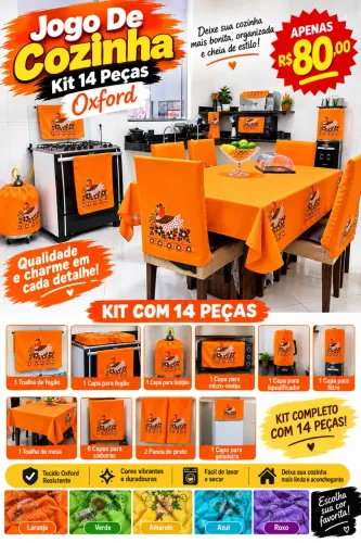 Jogo De Cozinha Kit 14 Peças Oxford