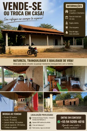 Chácara venda ou troca