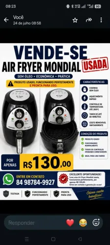 Vende-se uma Airfryer usada.