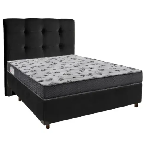 Colchão Casal Ortobom Com Base Box Casal Cinza 