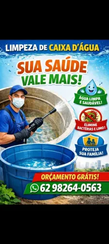 Limpeza de caixa d'água sua saúde vale mais ^?_?^