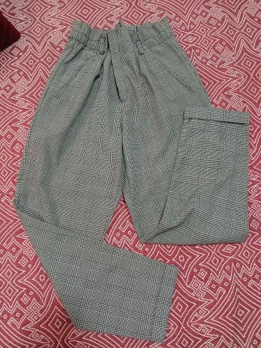 Calça xadrez zara
