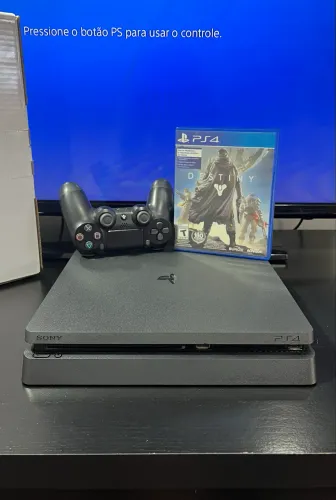 Ps4 Slim 1Tb Com Caixa + Jogo Brinde - Seminovo