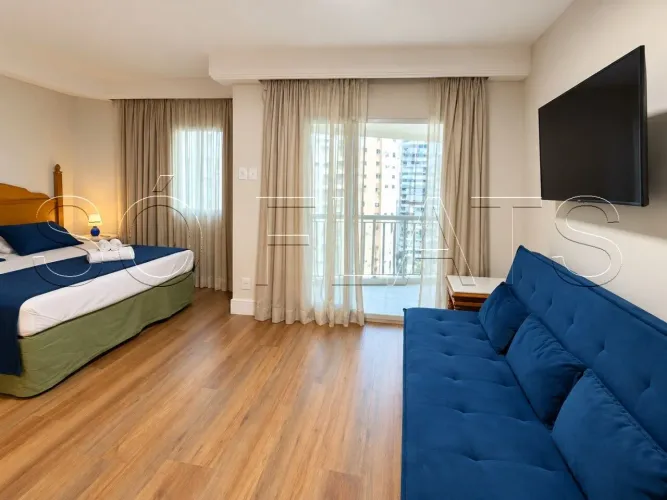 Invista em Moema: Flat Mobiliado de 31m² com Serviços de Hotelaria no Estanplaza Ibirapuer